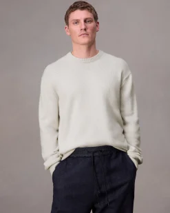 rag & bone Downing Relaxed Fit Cashmere Sweater Ivory Flash Sale