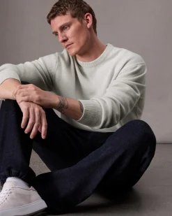 rag & bone Downing Relaxed Fit Cashmere Sweater Ivory Flash Sale