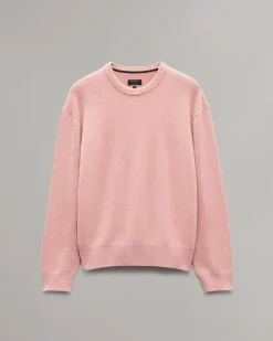 rag & bone Downing Relaxed Fit Cashmere Sweater Washed Rose Sale