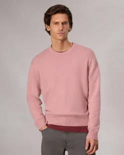 rag & bone Downing Relaxed Fit Cashmere Sweater Washed Rose Sale