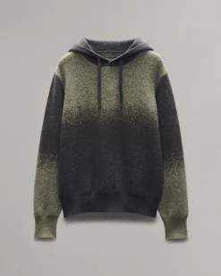 rag & bone Downing Sweater Hoodie Green Multi Discount