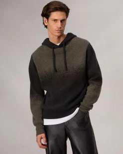 rag & bone Downing Sweater Hoodie Green Multi Discount