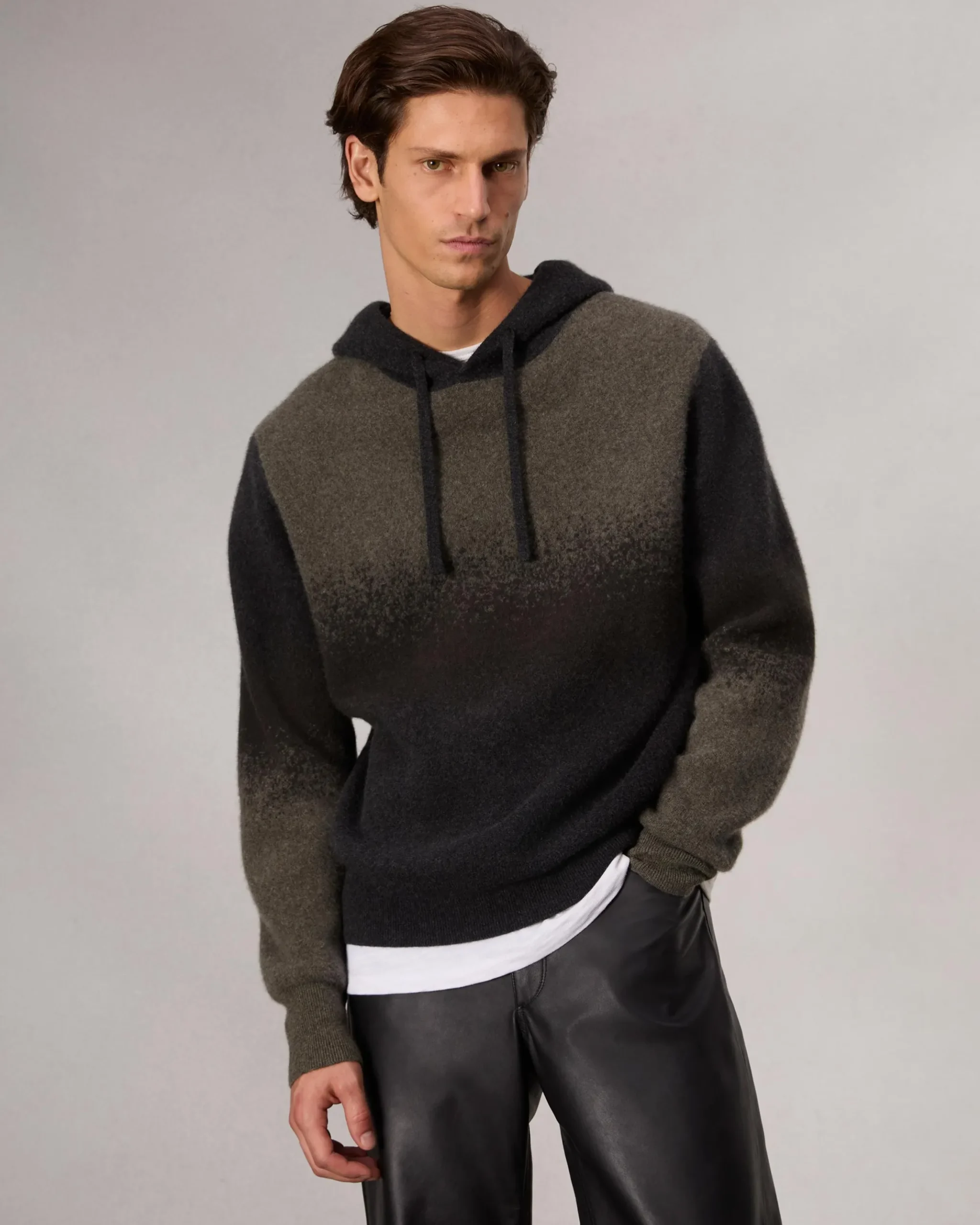 rag & bone Downing Sweater Hoodie Green Multi Discount