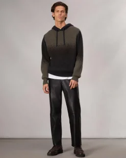 rag & bone Downing Sweater Hoodie Green Multi Discount
