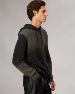 rag & bone Downing Sweater Hoodie Green Multi Discount