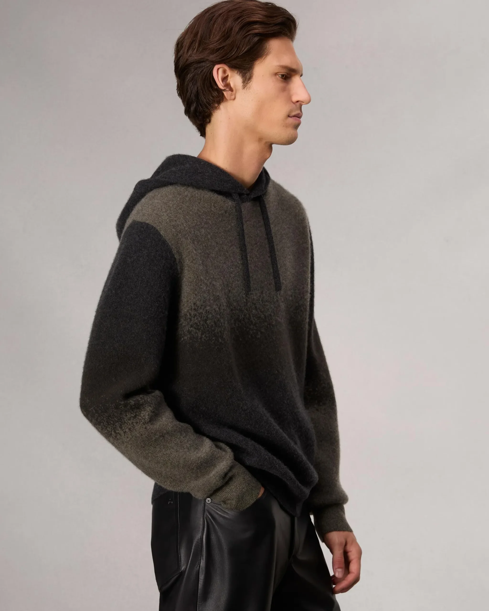 rag & bone Downing Sweater Hoodie Green Multi Discount