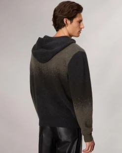 rag & bone Downing Sweater Hoodie Green Multi Discount