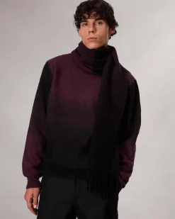 rag & bone Downing Wool-Blend Scarf Burgundy Multi Store