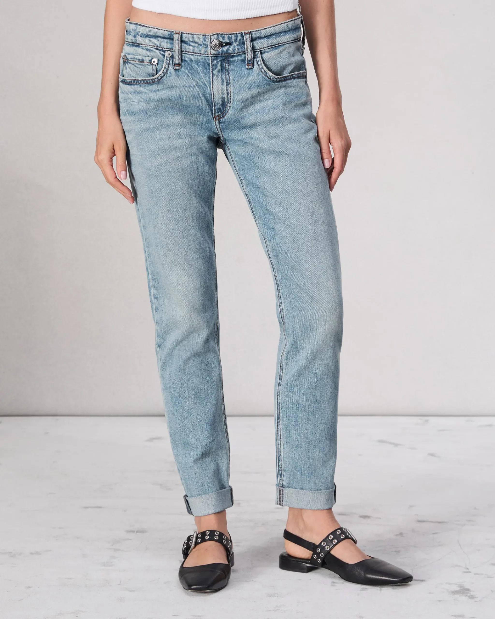 rag & bone Dre Slim Boyfriend Jean Daphne Best Sale