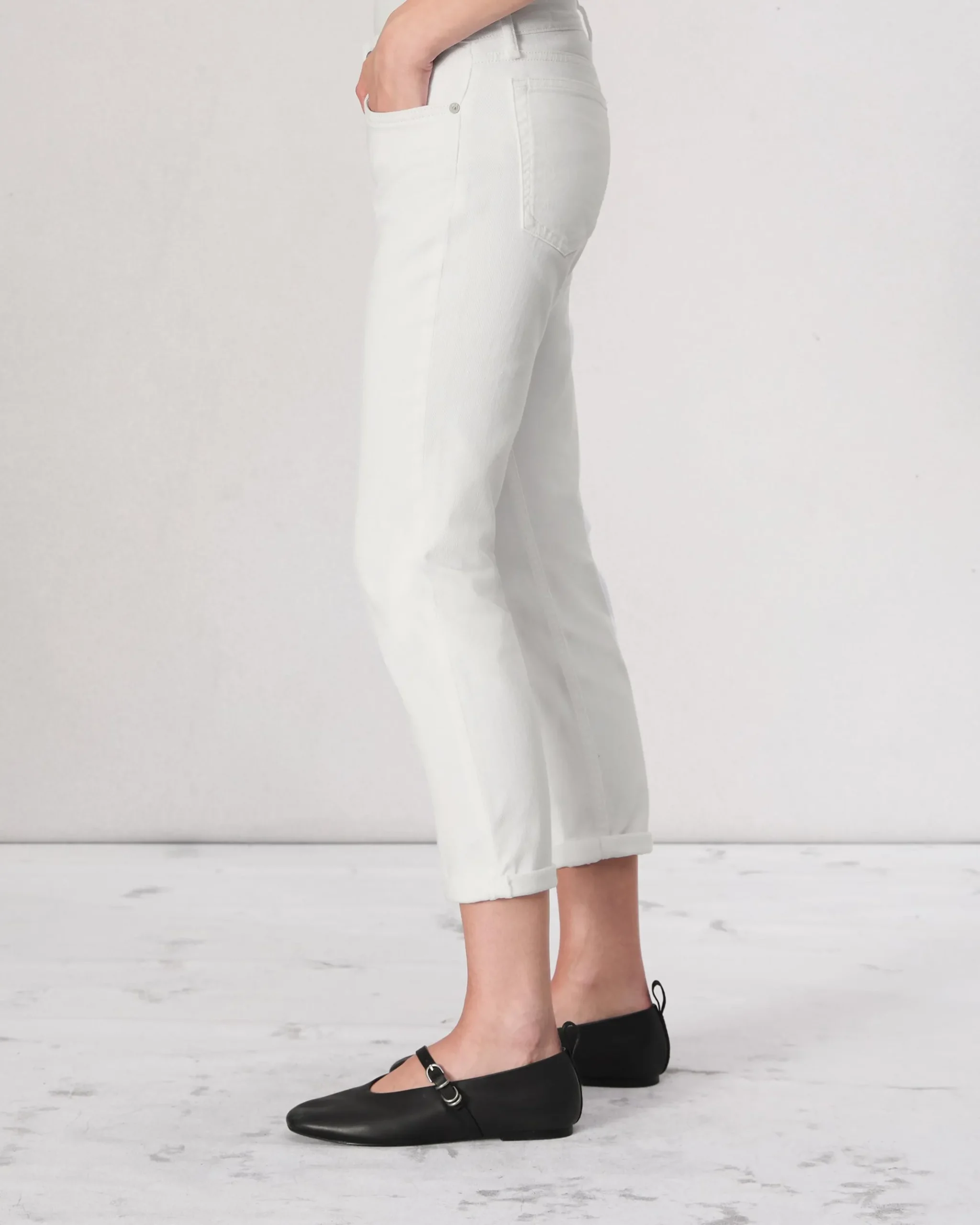 rag & bone Dre Slim Boyfriend Jean Optic White Fashion