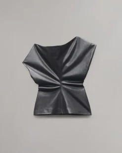 rag & bone Eleanor Faux Leather Top Black Shop