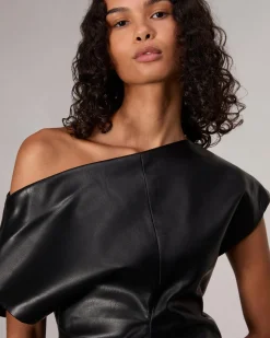 rag & bone Eleanor Faux Leather Top Black Shop