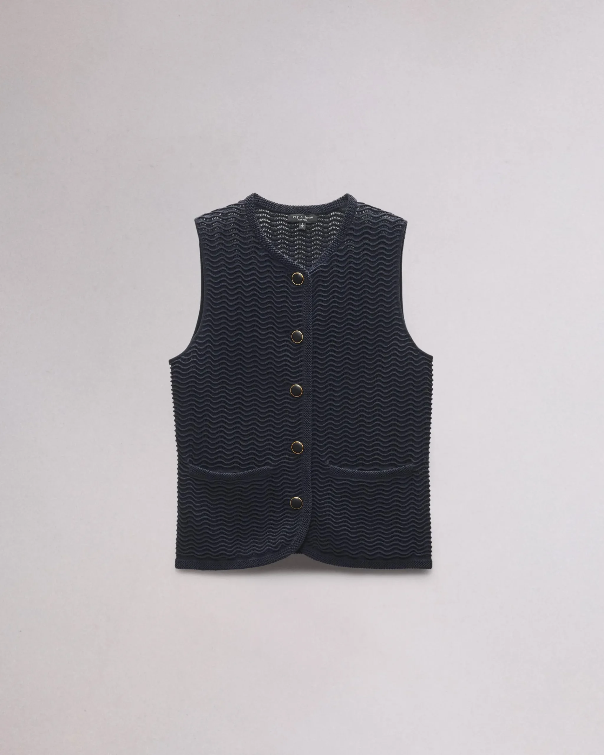 rag & bone Elisa Cotton Vest Salute Cheap