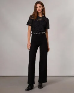 rag & bone Epic Hadley Wide-Leg Jean Black Store