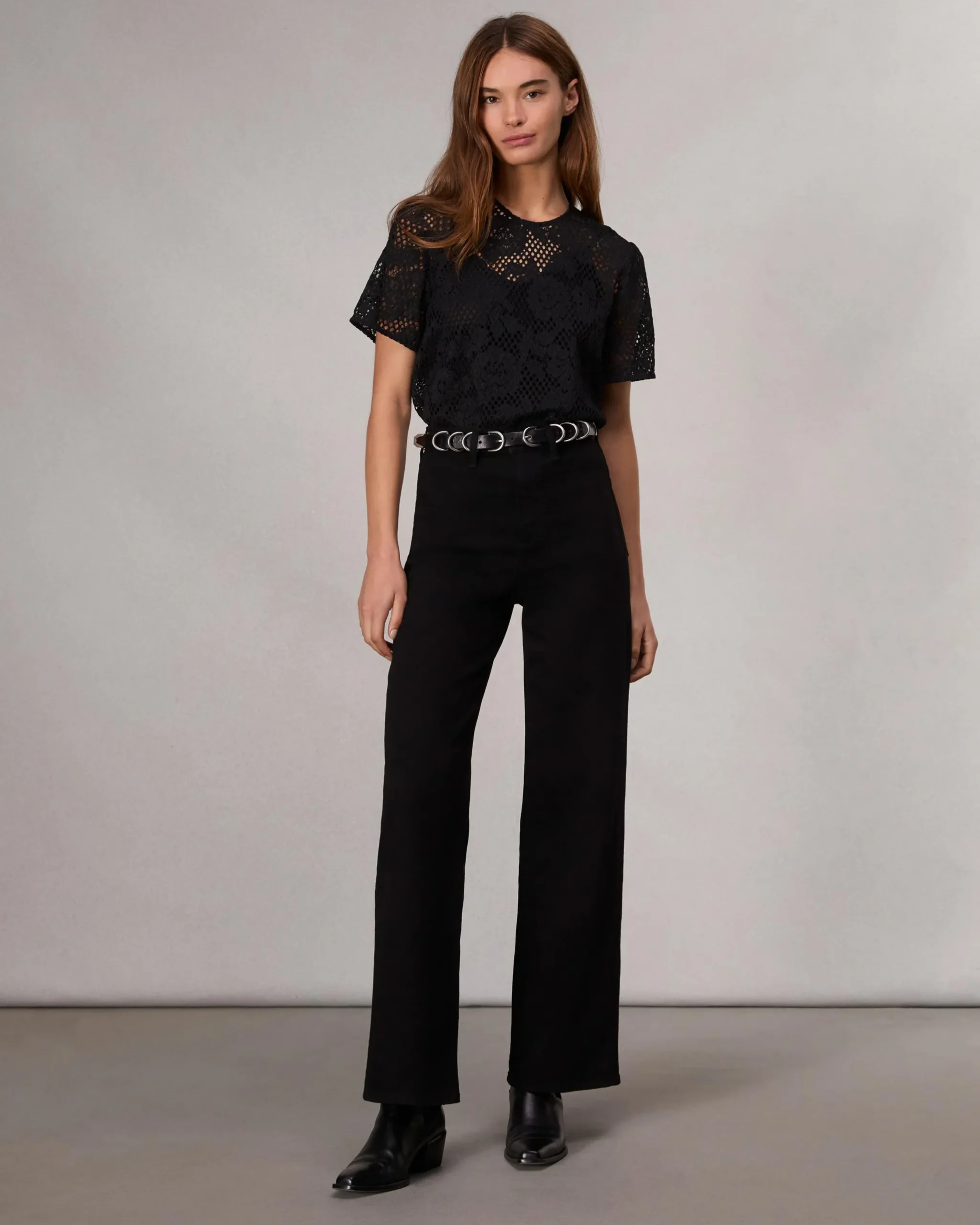 rag & bone Epic Hadley Wide-Leg Jean Black Store