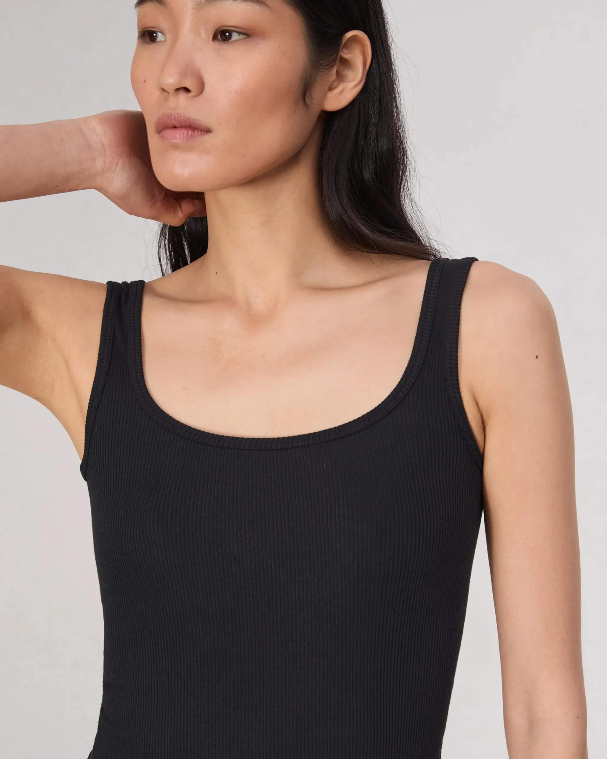 rag & bone Essential Rib Scoop Tank Black Sale