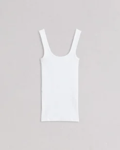 rag & bone Essential Rib Scoop Tank White Fashion