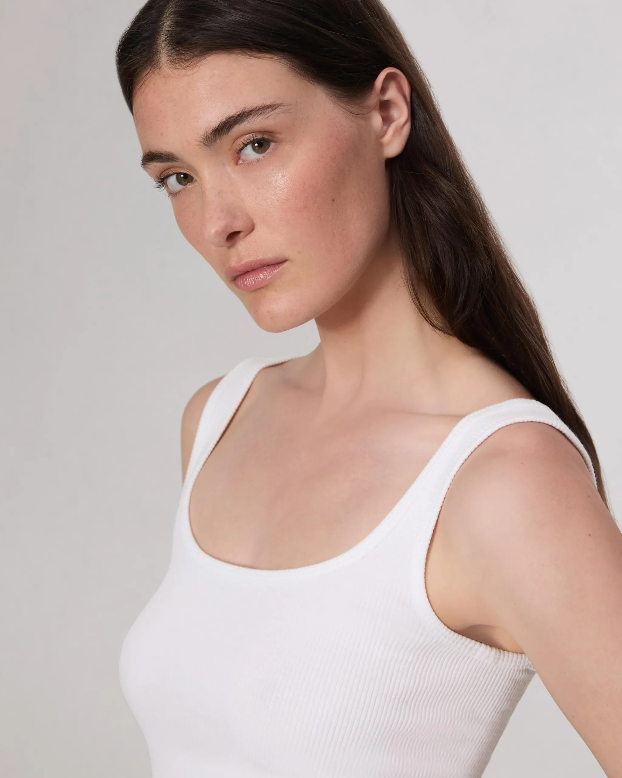 rag & bone Essential Rib Scoop Tank White Fashion
