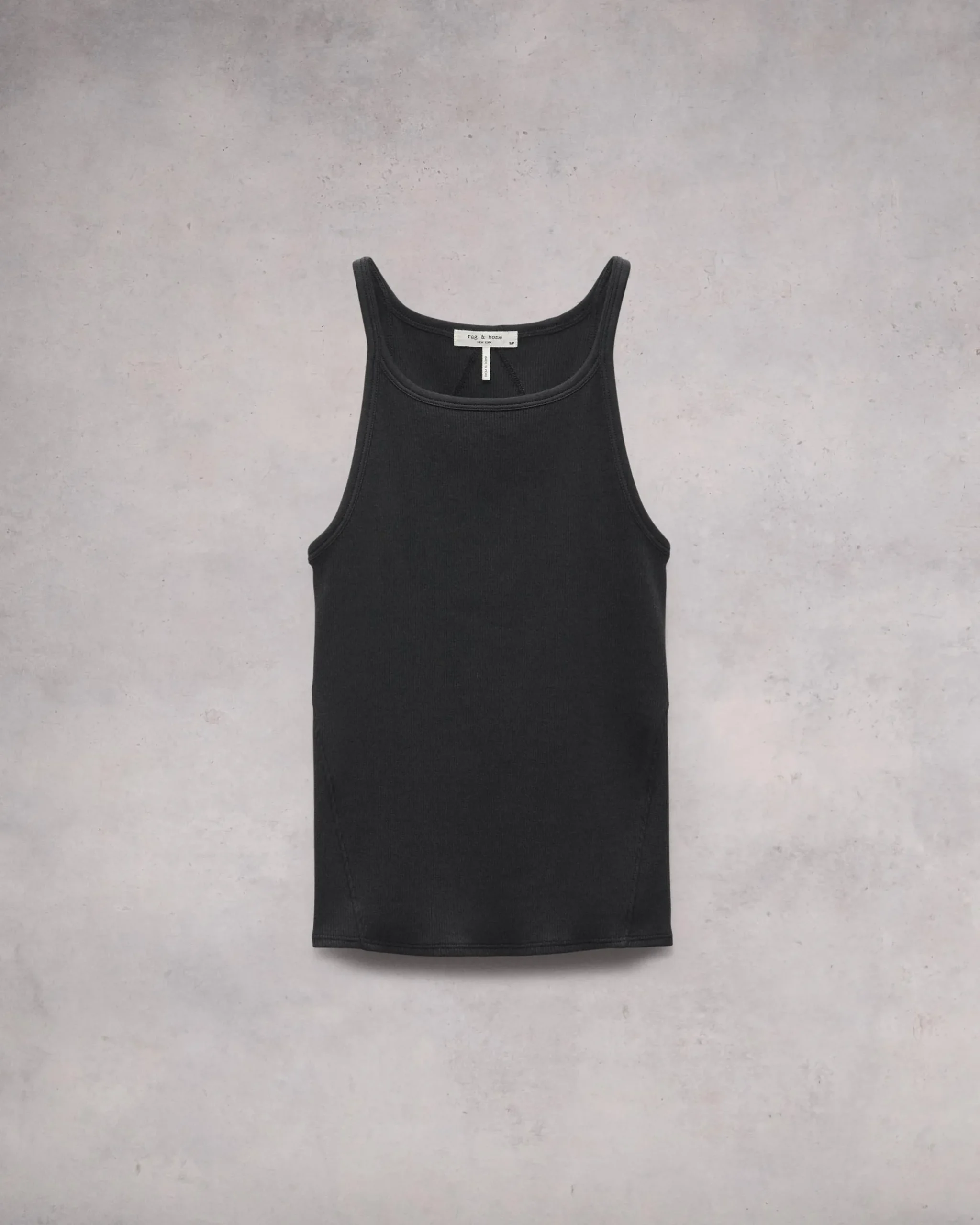 rag & bone Essential Rib String Tank Black Best Sale