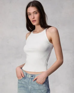 rag & bone Essential Rib String Tank White Fashion