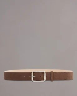 rag & bone Evan Suede Belt Coffee Suede Clearance