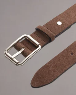 rag & bone Evan Suede Belt Coffee Suede Clearance