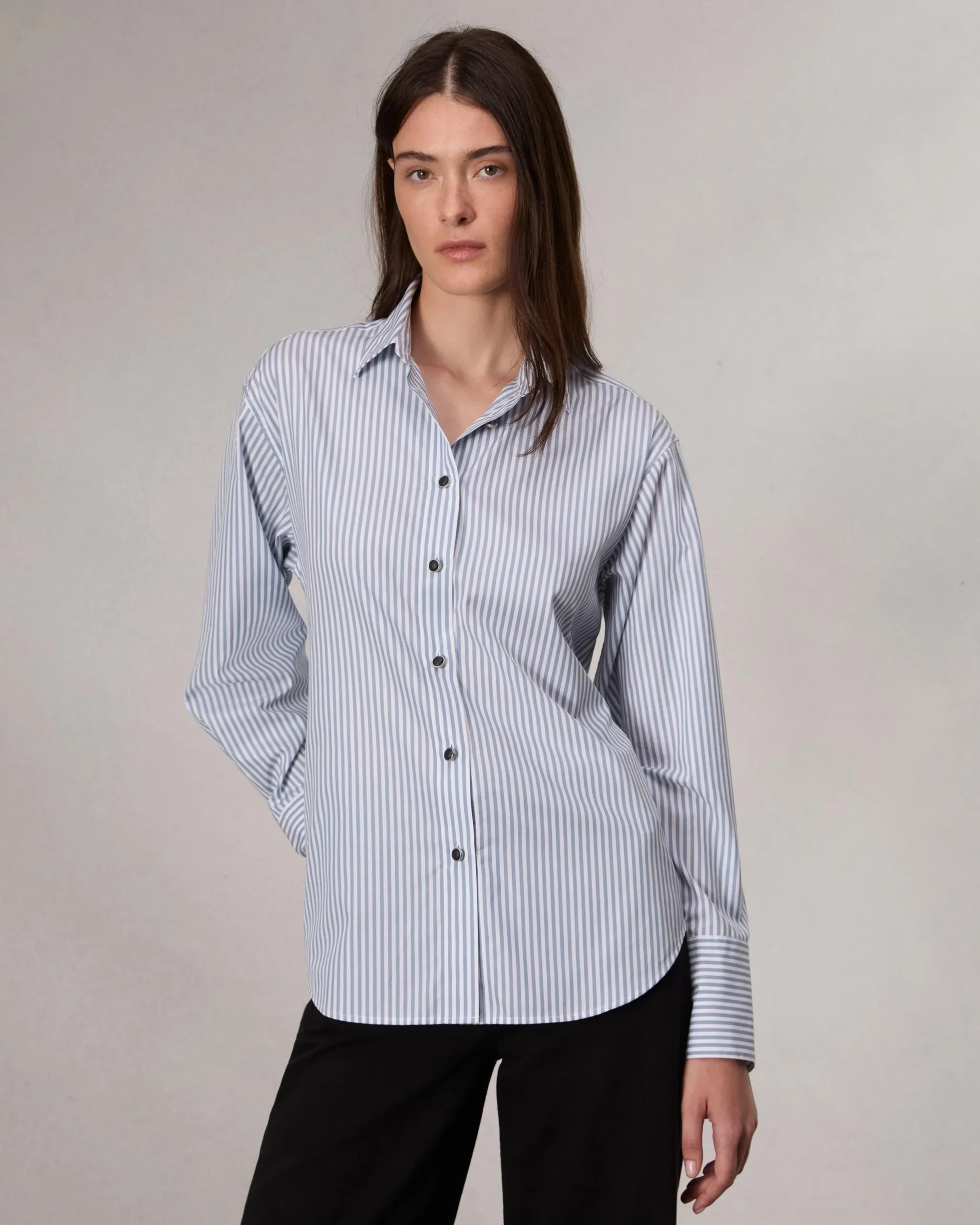 rag & bone Eve Striped Shirt Blue Stripe Cheap