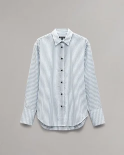 rag & bone Eve Striped Shirt Blue Stripe Cheap