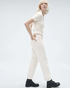 rag & bone Featherweight Baggy Dre Jean Ecru Flash Sale