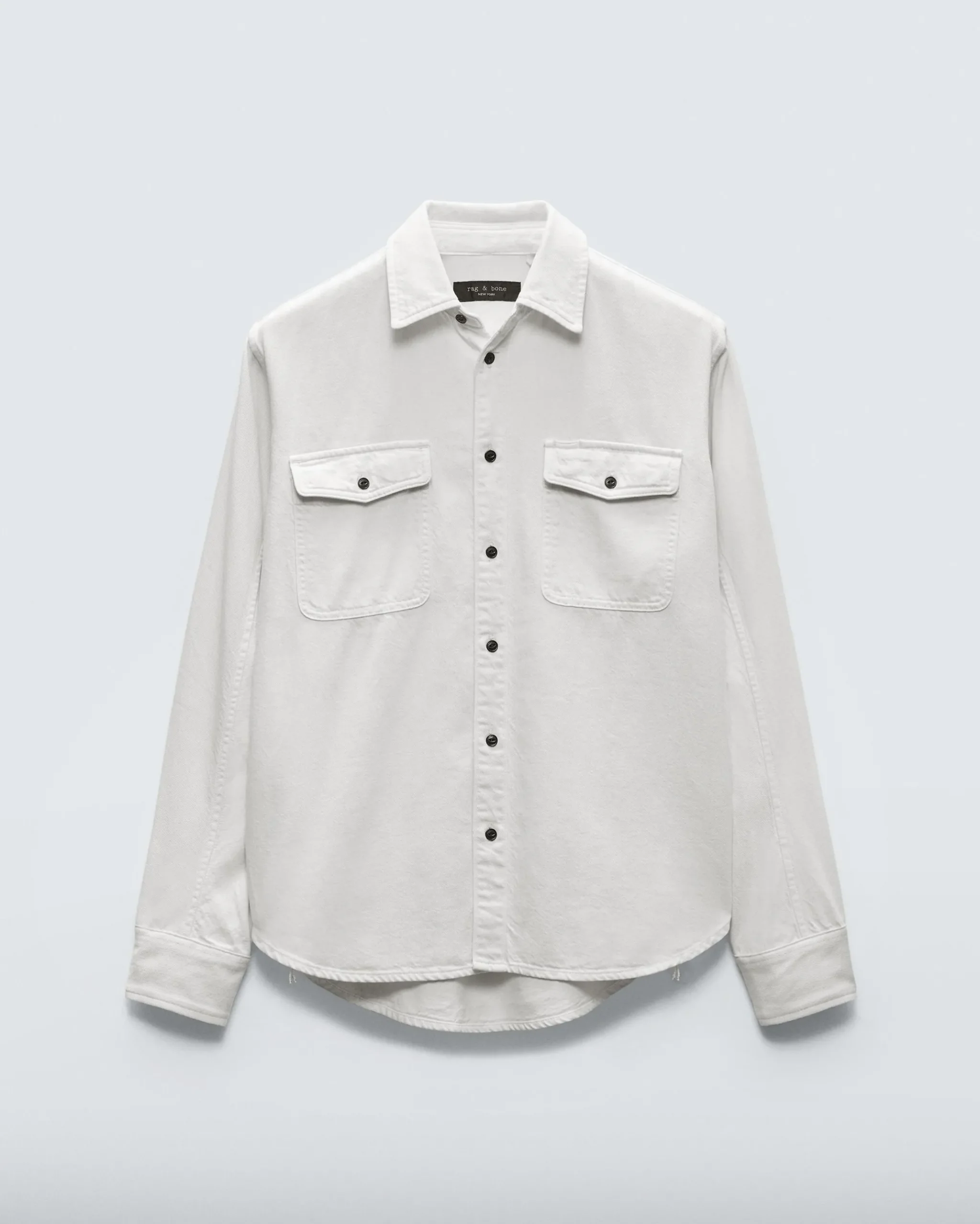 rag & bone Featherweight Denim Shirt Ecru Sale