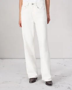 rag & bone Featherweight Logan Wide-Leg Jean Ecru Cheap