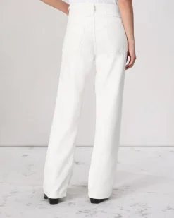 rag & bone Featherweight Logan Wide-Leg Jean Ecru Cheap