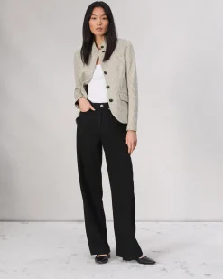 rag & bone Featherweight Logan Wide-Leg Jean Black Outlet