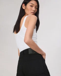 rag & bone Featherweight Logan Wide-Leg Jean Black Outlet