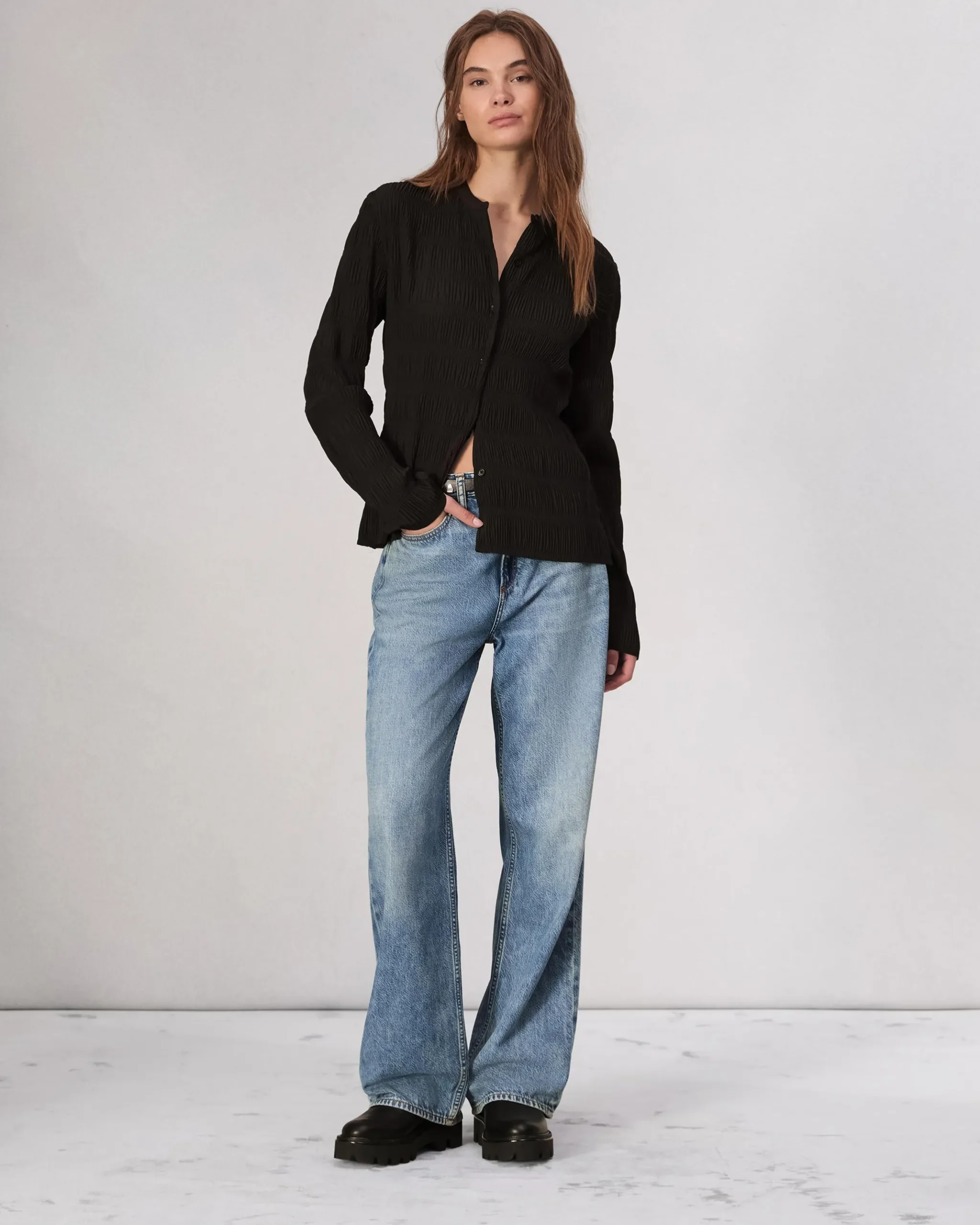 rag & bone Featherweight Logan Wide-Leg Jean Audrey Best Sale