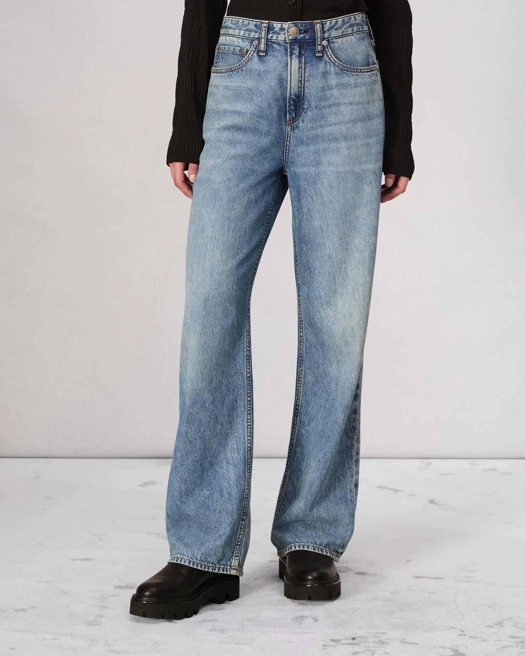 rag & bone Featherweight Logan Wide-Leg Jean Audrey Best Sale