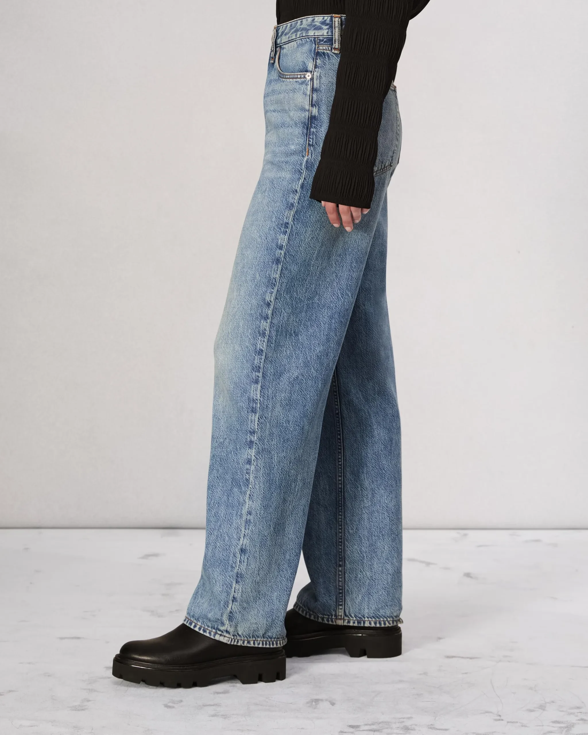 rag & bone Featherweight Logan Wide-Leg Jean Audrey Best Sale