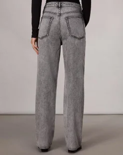 rag & bone Featherweight Wide-Leg Logan Jean Slate Grey Hot