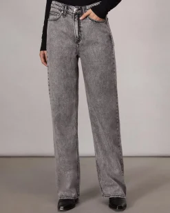 rag & bone Featherweight Wide-Leg Logan Jean Slate Grey Hot