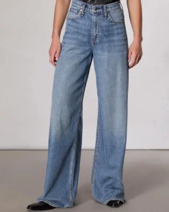 rag & bone Featherweight Wide-Leg Sofie Jean Beverly Fashion