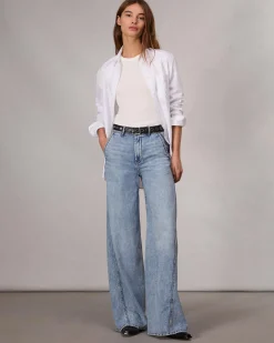rag & bone Featherweight Wide-Leg Sofie Jean Annie Fashion