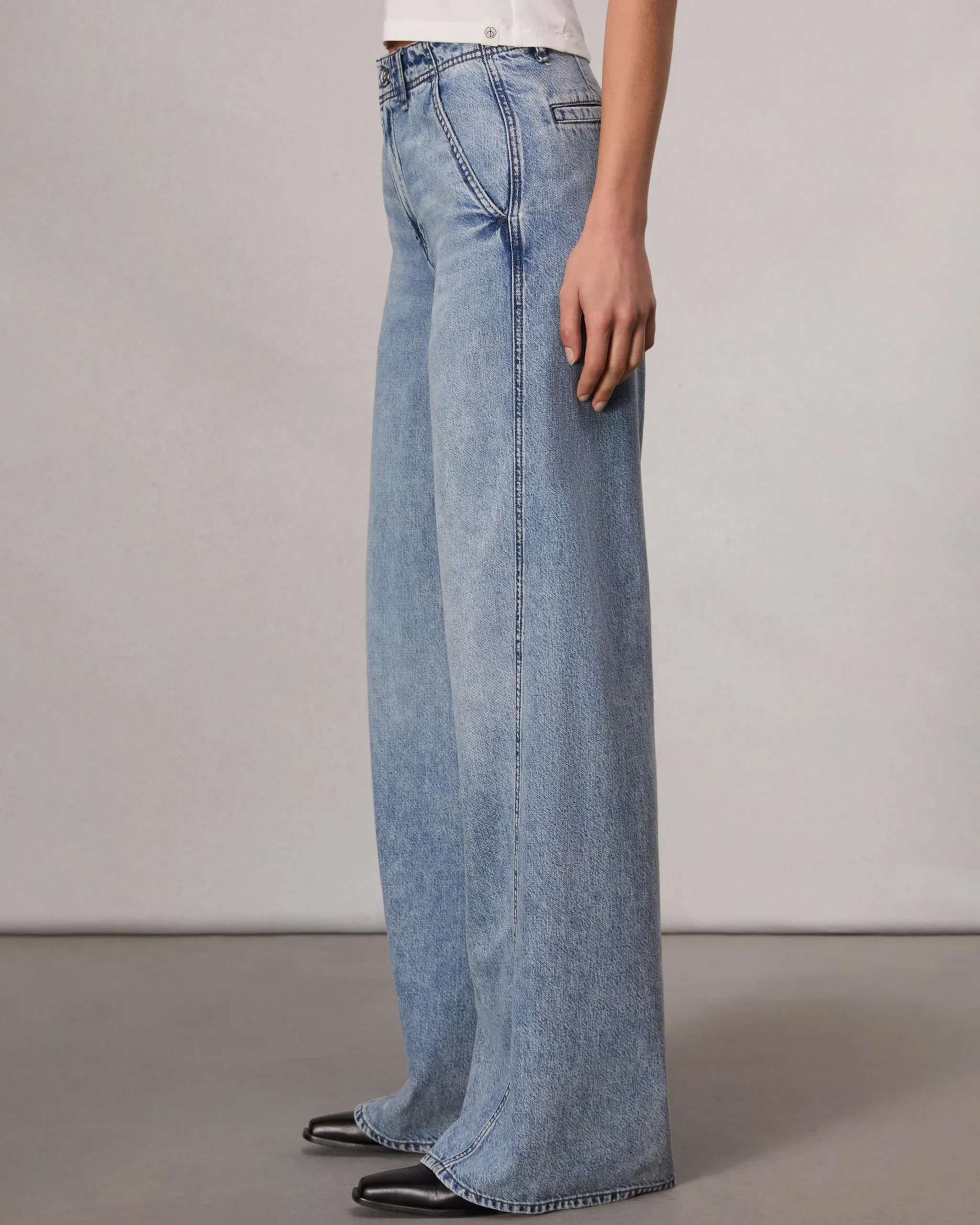 rag & bone Featherweight Wide-Leg Sofie Jean Annie Fashion