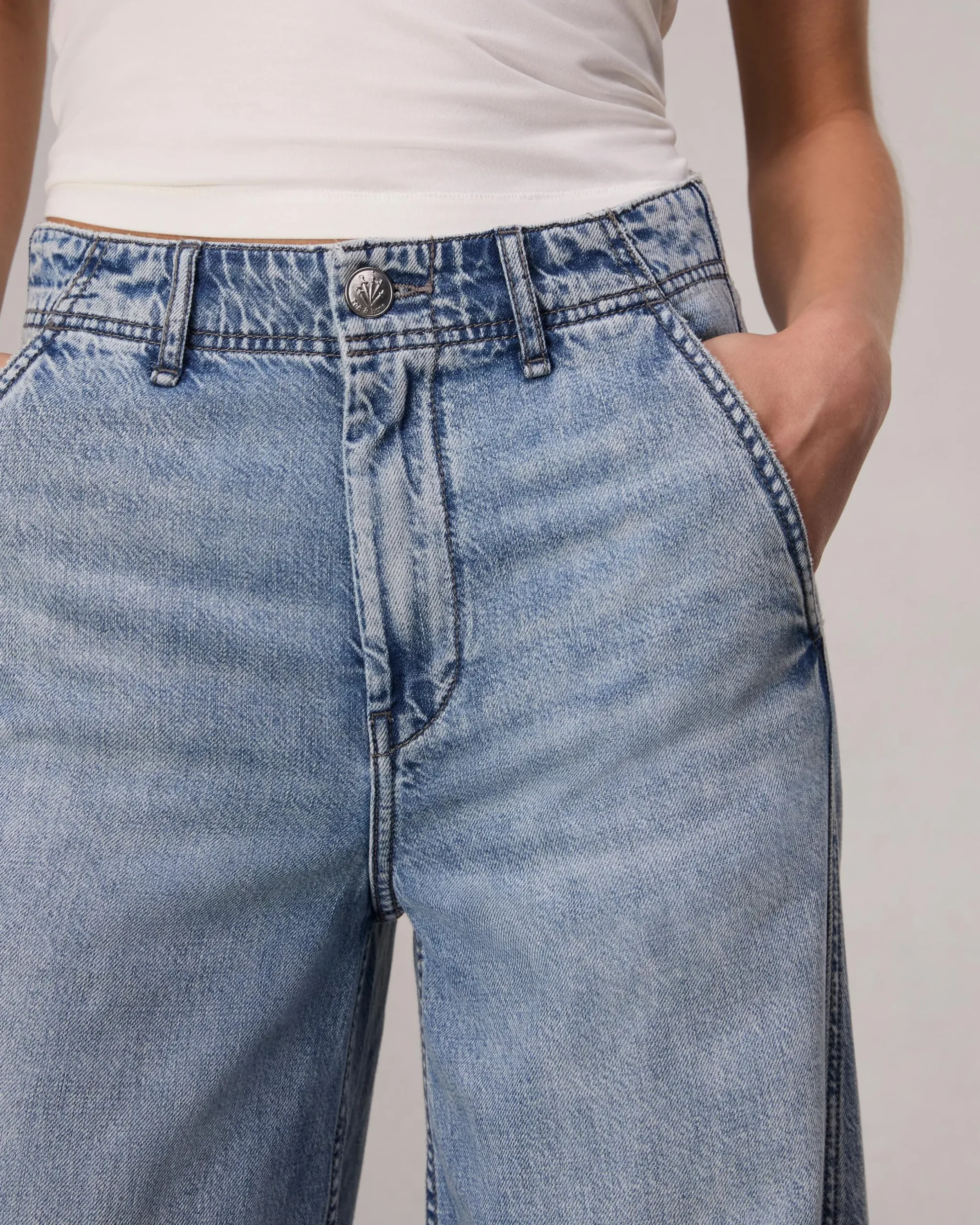 rag & bone Featherweight Wide-Leg Sofie Jean Annie Fashion