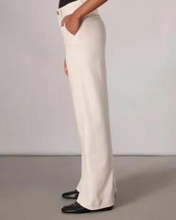 rag & bone Featherweight Wide-Leg Sofie Jean Ecru Fashion