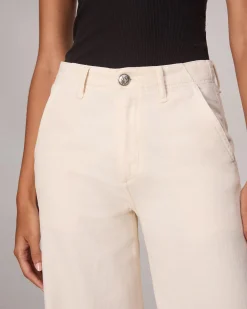 rag & bone Featherweight Wide-Leg Sofie Jean Ecru Fashion