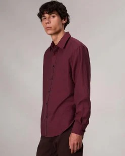 rag & bone Finch Textud Shirt Red Stripe Best