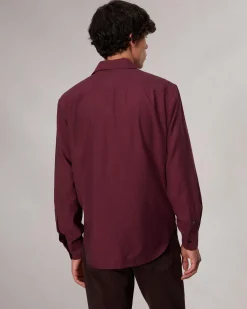 rag & bone Finch Textud Shirt Red Stripe Best