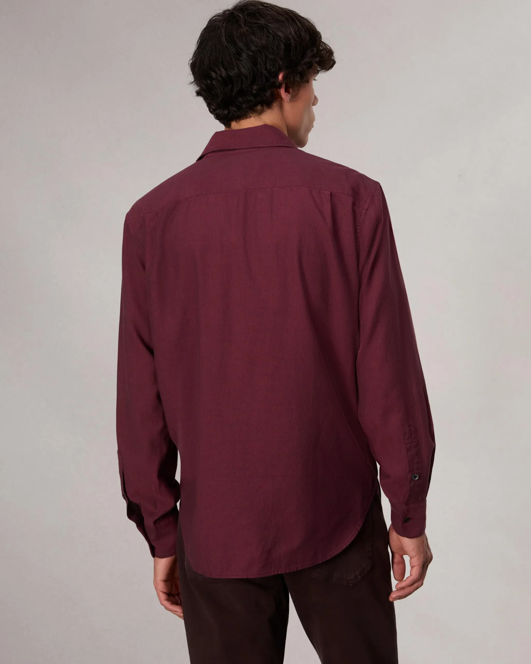 rag & bone Finch Textud Shirt Red Stripe Best