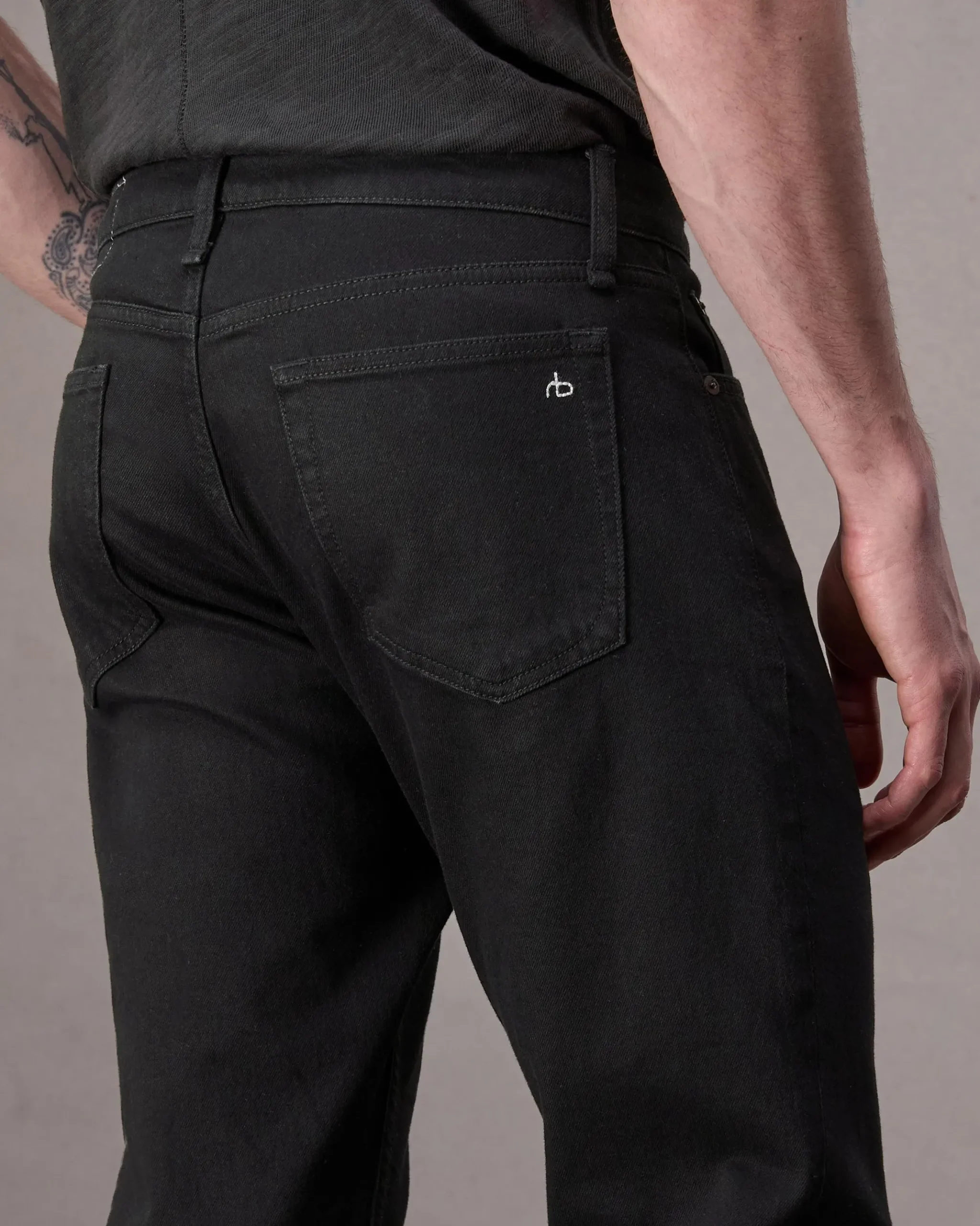 rag & bone Fit 3 Athletic Fit Jean Black New