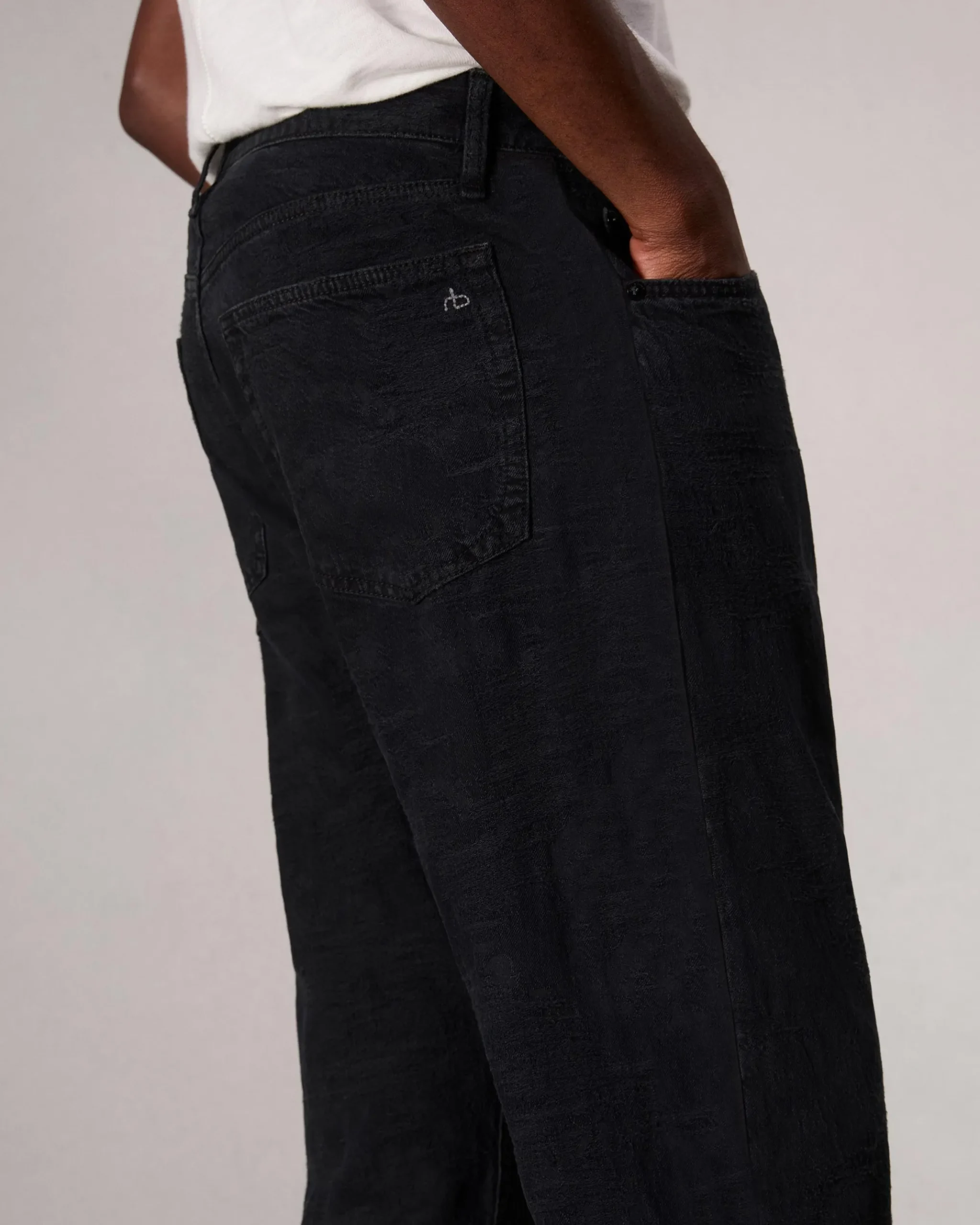 rag & bone Fit 4 Straight Fit Jean Black Outlet